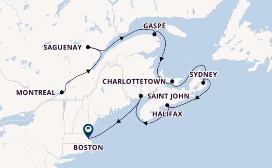 New England from Montreal, Canada with the Seven Seas Prestige