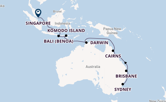 Australia from Sydney, Australia with the Seven Seas Mariner
