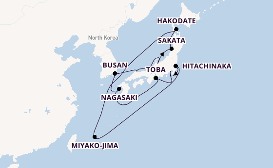 Japan from Yokohama (Tokyo), Japan with the Diamond Princess