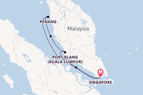 South East Asia from Singapore, Singapore with the Navigator of the Seas 