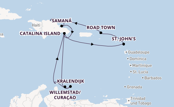 Karibik ab La Romana, Dominikanische Republik auf der Mein Schiff 5