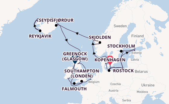 Britse Eilanden vanaf Kopenhagen, Denemarken met de Regal Princess