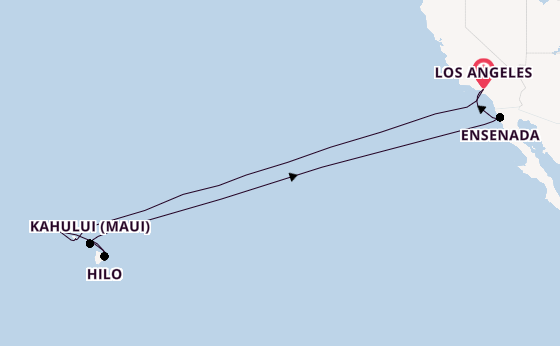 Polynesië vanaf Los Angeles, Verenigde Staten met de Emerald Princess