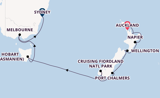 Australien und Neuseeland ab Auckland, Neuseeland auf der Noordam