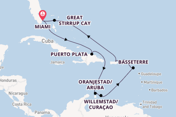 Cruise from Miami with the Norwegian Pearl