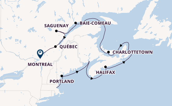 Nieuw-Engeland vanaf Boston, Verenigde Staten met de Aurelia