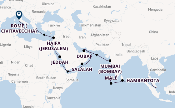 South East Asia from Singapore, Singapore with the Seven Seas Mariner