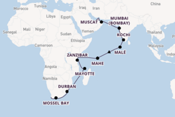 Cruising with Oceania Cruises from Dubai to Cape Town