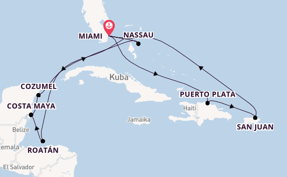 Karibik ab Miami auf der MSC World America