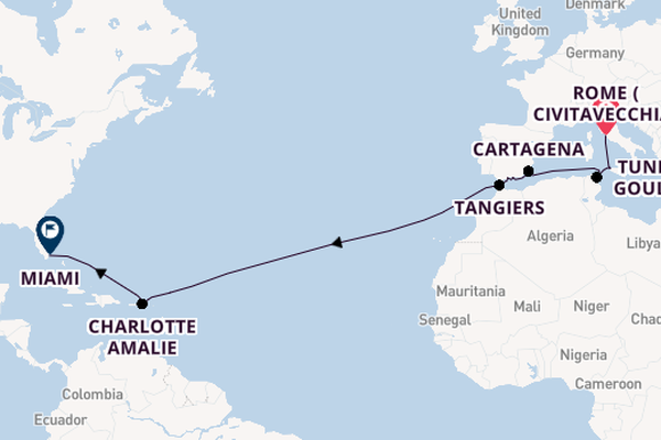 Transatlantic from Rome (Civitavecchia), Italy with the Azamara Onward