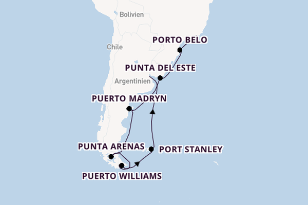 Südamerika ab Rio de Janeiro, Brasilien auf der Amadea