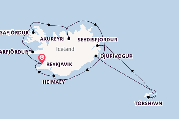 Arctic from Reykjavik, Iceland with the Seven Seas Prestige