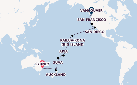 Transpazifik ab Sydney auf der Royal Princess