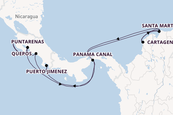 Central America from Colón, Panama with the EUROPA