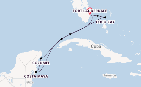 Caribbean vanaf Fort Lauderdale, Verenigde Staten met de Legend of the Seas