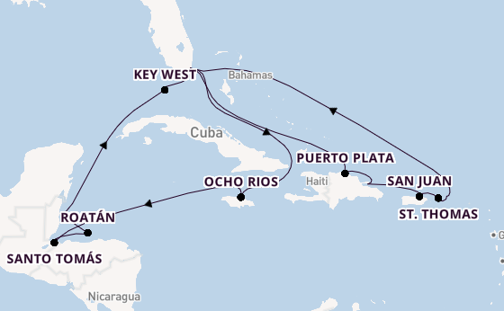 Caribbean vanaf Miami, Verenigde Staten met de EXPLORA I
