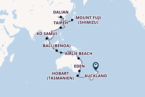 Australien und Neuseeland ab Tokio, Japan auf der Azamara Pursuit