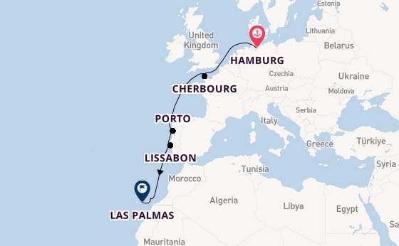 Canarische Eilanden vanaf Hamburg, Duitsland met AIDAprima