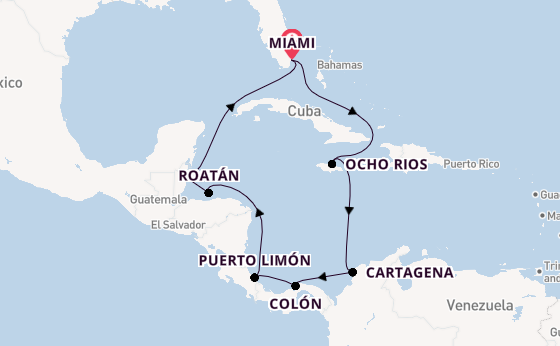 Central America from United Kingdom with the MSC Poesia