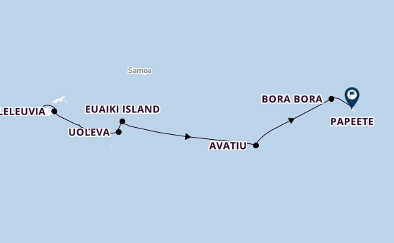 Polynesië vanaf Lautoka, Fiji met de Silver Cloud