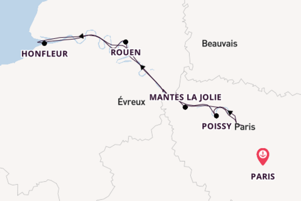 Faszinierende Reise über La Roche-Guyon in 15 Tagen