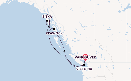 Alaska vanaf Vancouver, Canada met de Azamara Pursuit