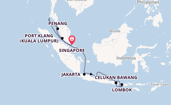 South East Asia from Singapore, Singapore with the Nautica