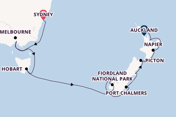 New Zealand from Sydney, Australia with the Westerdam