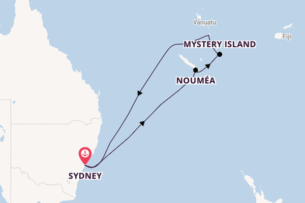 South Pacific from Sydney, Australia with the Carnival Adventure