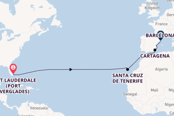 Transatlantic & Repositioning from Fort Lauderdale (Port Everglades), Florida with the Sun Princess