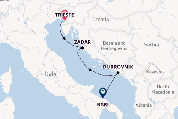 Mediterranean from Trieste, Italy with the MSC Fantasia