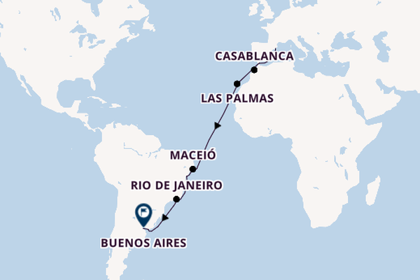 MSC Splendida - Von Europa nach Argentinien mit Tango-Momenten