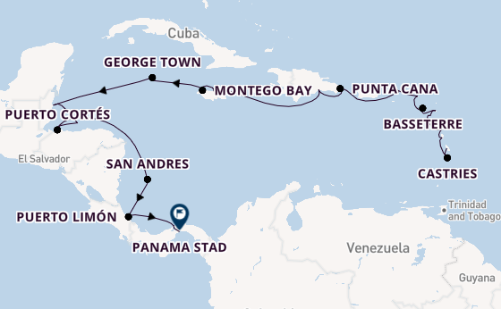 Caribbean vanaf Fort de France, Martinique met de VASCO DA GAMA