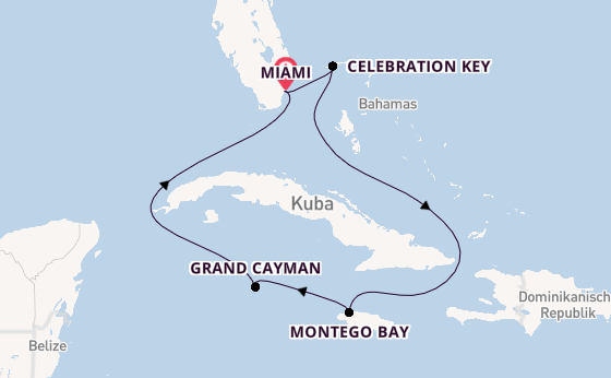 Karibik ab Miami auf der Carnival Sunrise