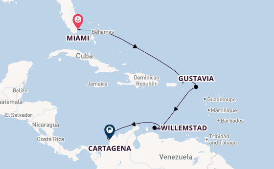 Caribbean vanaf Miami, Verenigde Staten met de Silver Shadow