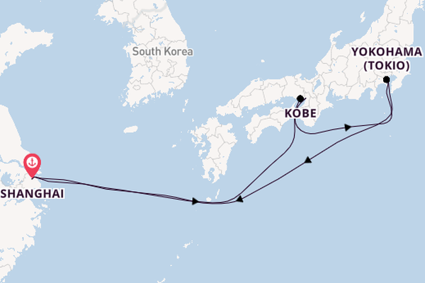 Japan vanaf Shanghai, China met de Spectrum of the Seas