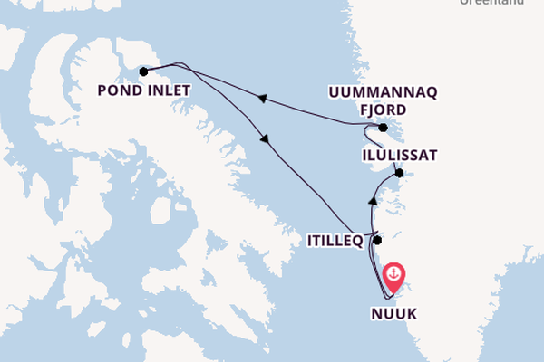 Arctic Ocean from Nuuk, Greenland with the Viking Octantis