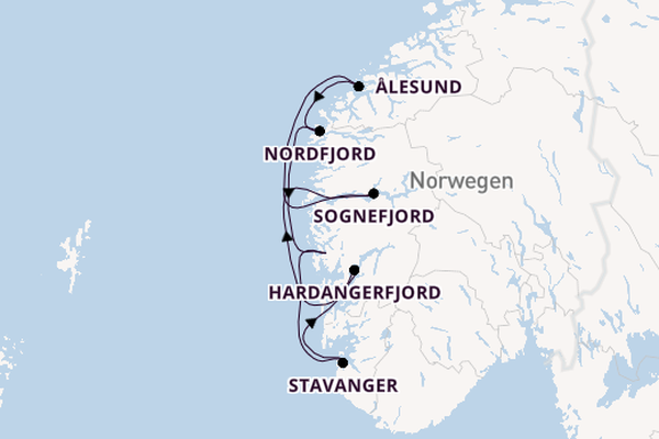 Norwegen ab Bergen, Norwegen auf der MS Trollfjord