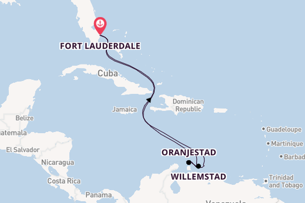 Zuidelijke Caraïben vanaf Fort Lauderdale, Verenigde Staten met de Nieuw Amsterdam