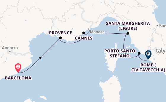 Western Mediterranean from United Kingdom with the Azamara Journey