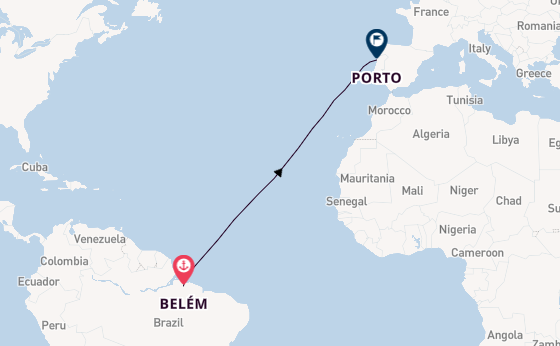 Transatlantic from Belém, Brazil with the HANSEATIC inspiration