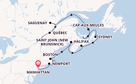 USA Ostküste ab Deutschland auf der Azamara Journey
