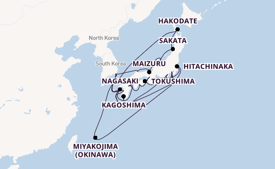 Japan from Australia with the Diamond Princess