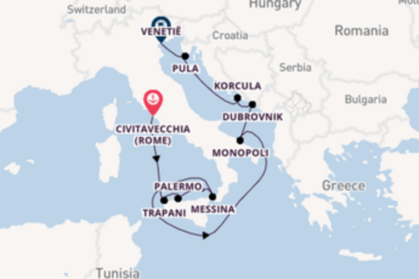 Geniet van een 13daagse cruise naar Venetië, Italië