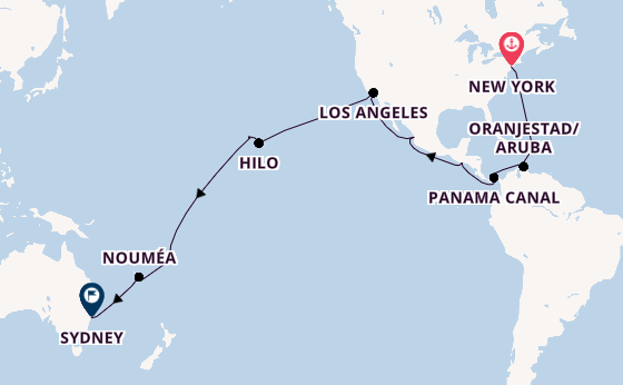 Transpacific from Australia with the Queen Victoria