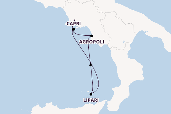 Westliches Mittelmeer ab Neapel, Italien auf der SEA CLOUD SPIRIT