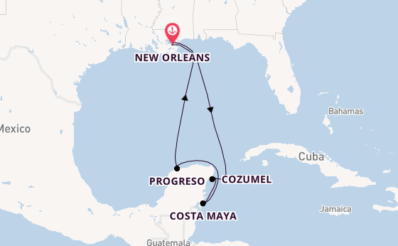 Western Caribbean from New Orleans, Louisiana with the Mariner of the Seas