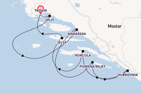 Kroatien ab Trogir, Kroatien auf der PRINCESS
