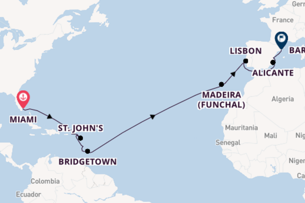 MSC Magnifica 21  Miami-Barcelona