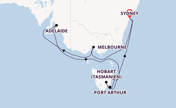 Australien ab Sydney auf der Grand Princess